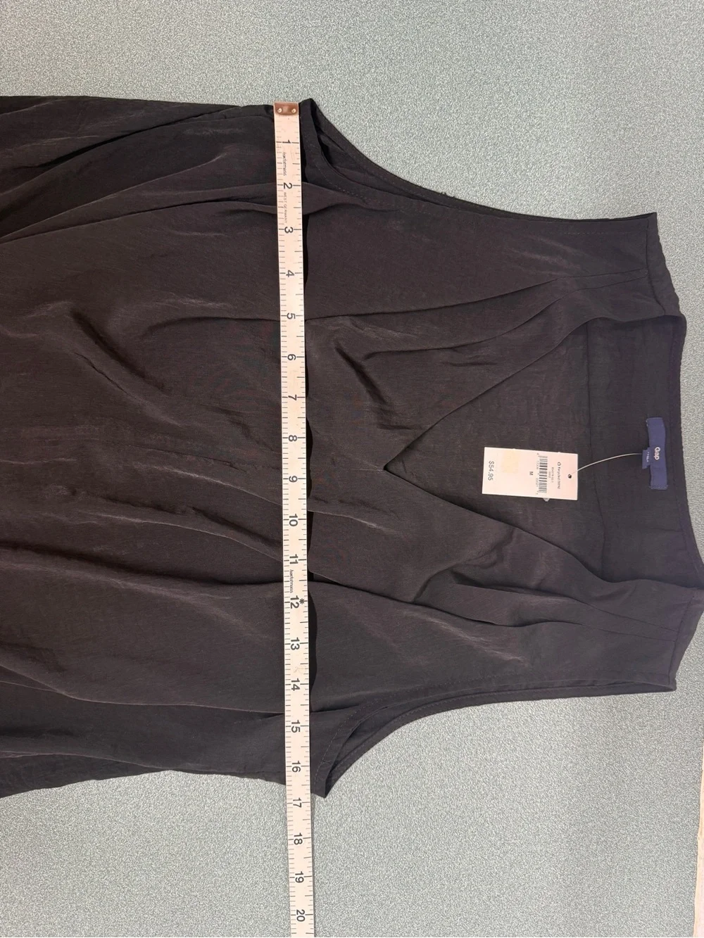 Gap Sleeveless V-Neck Tie-Front Top Blouse Women’s Medium Black New!